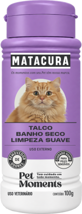 Talco Banho Seco – Limpeza Suave para Gatos (100g)